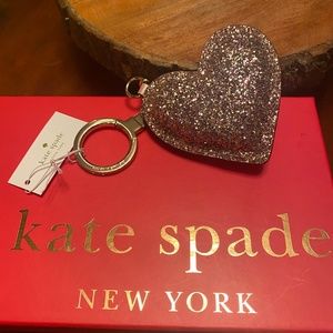 Kate Spade Glitter Heart Key Chain
